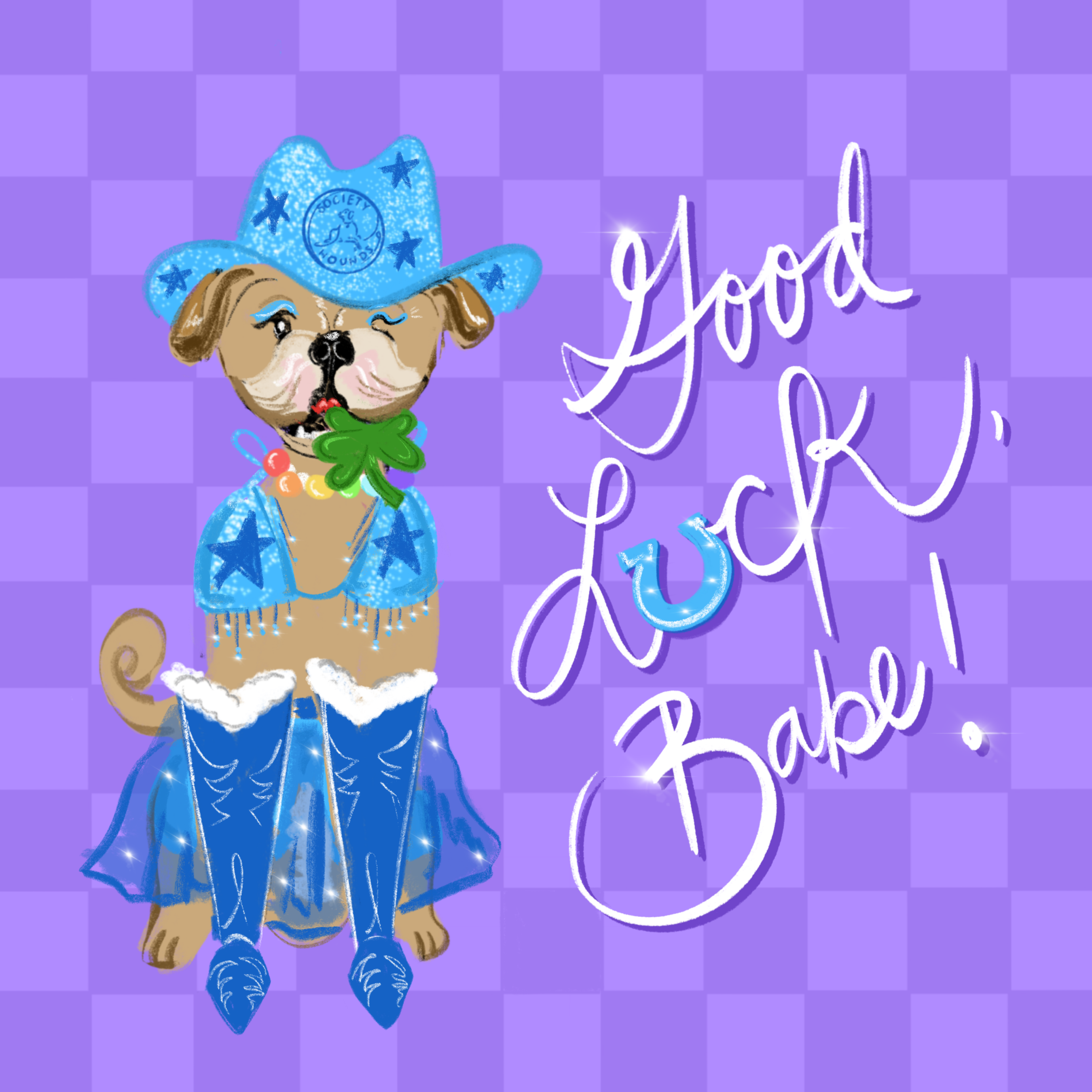 Good Luck, Babe Greeting Card!