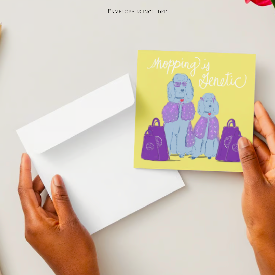 Shopping is Genetic Greeting Card