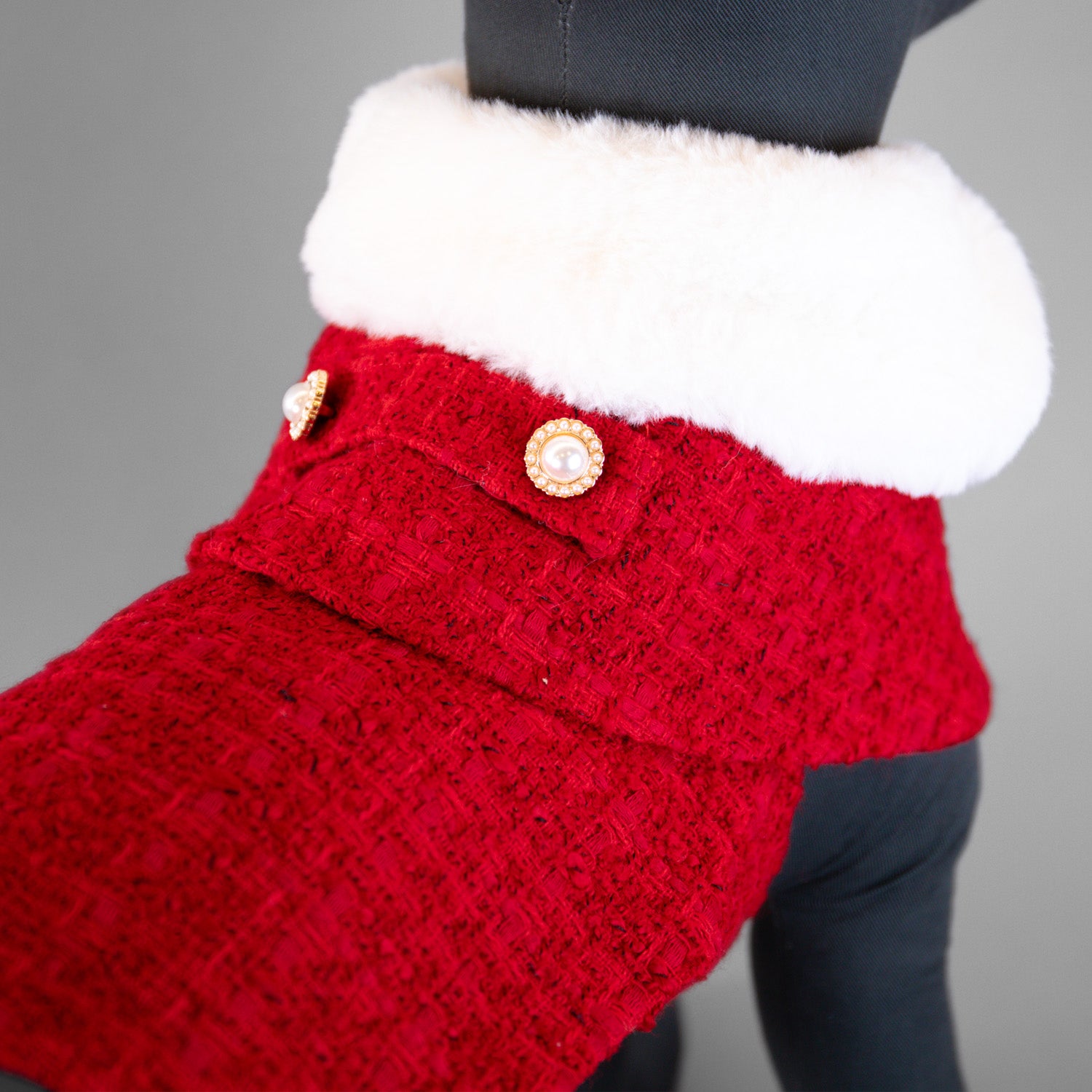 The Antoinette Overcoat Holiday Crimson