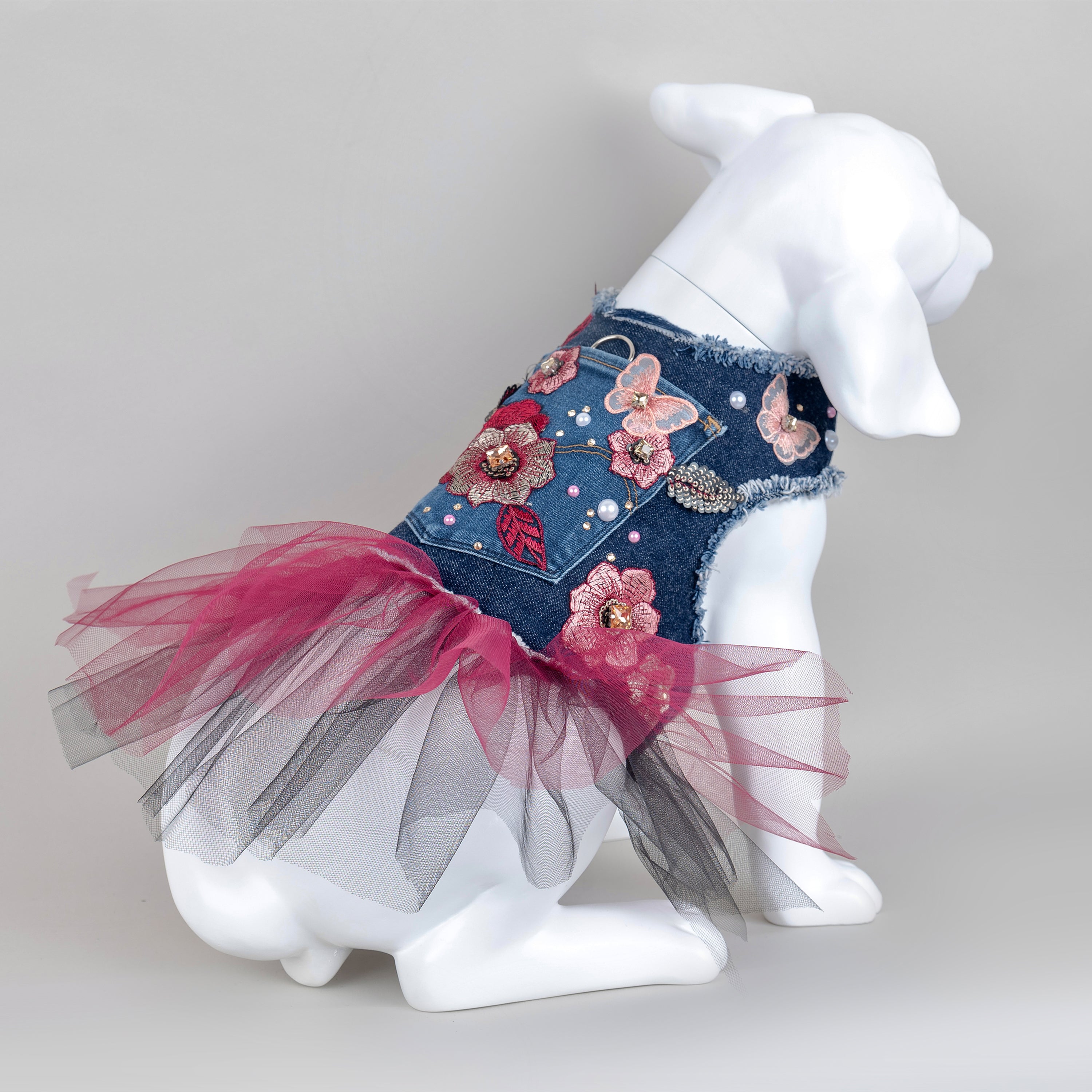 Cherry Blossom Denim Dress