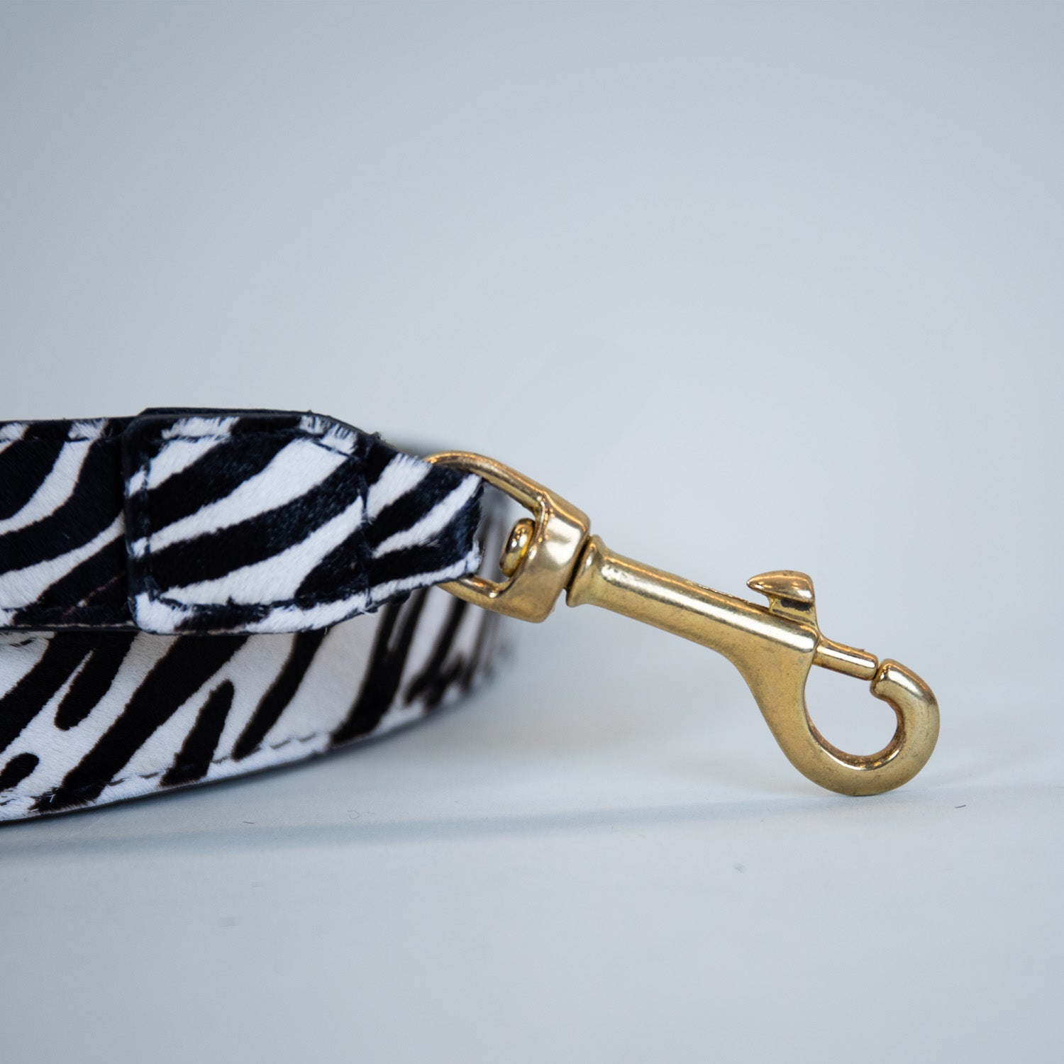 Zebra Hair on Hide Leash