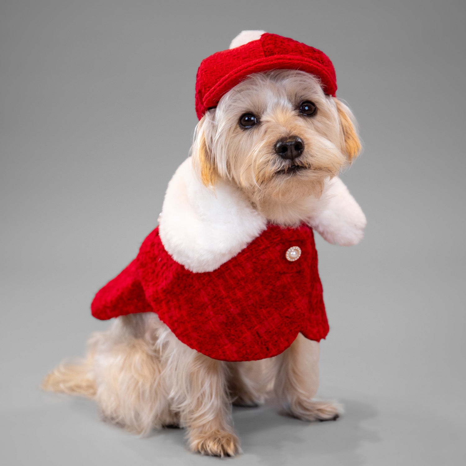 The Antoinette Overcoat Holiday Crimson