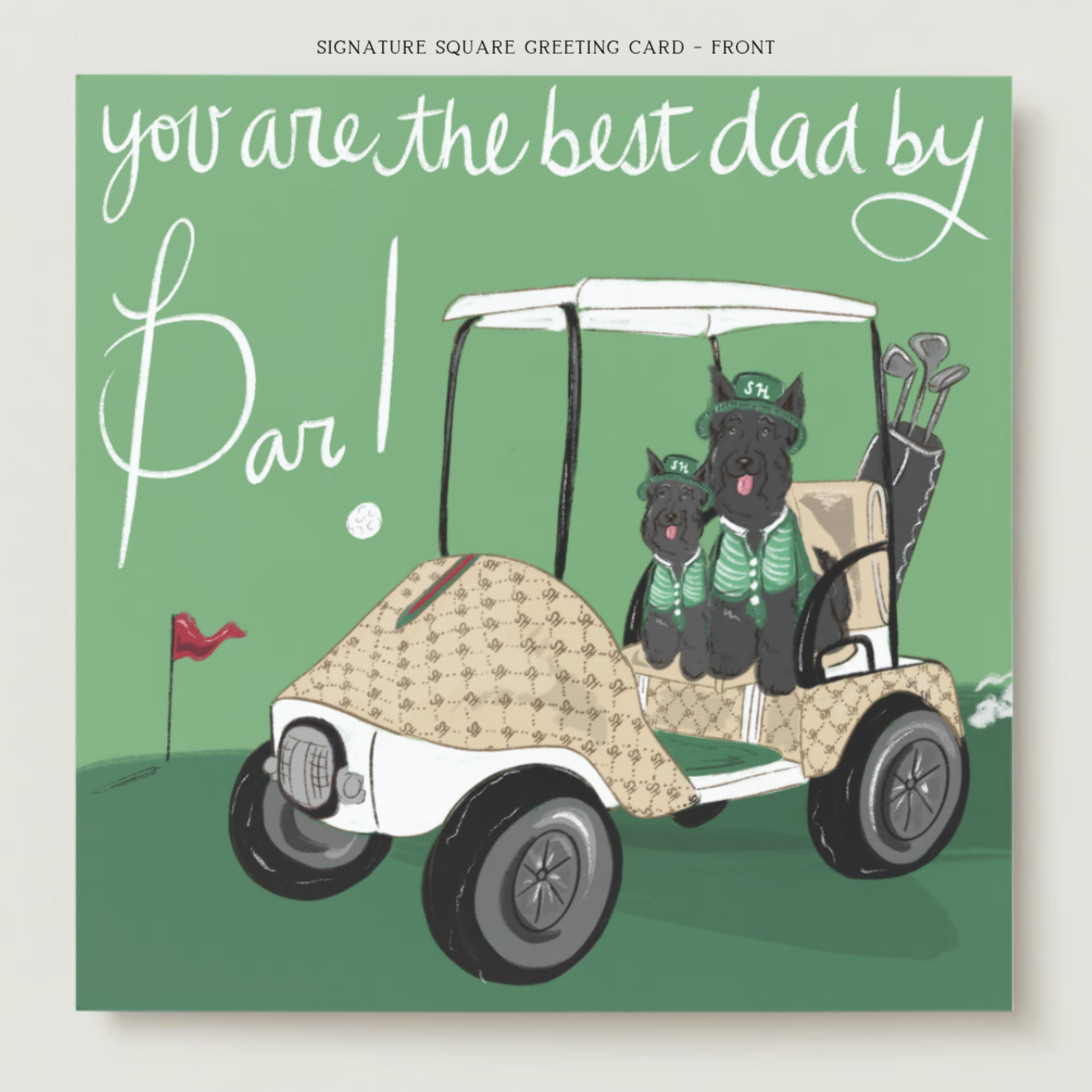 Best Dad By Par Greeting Card