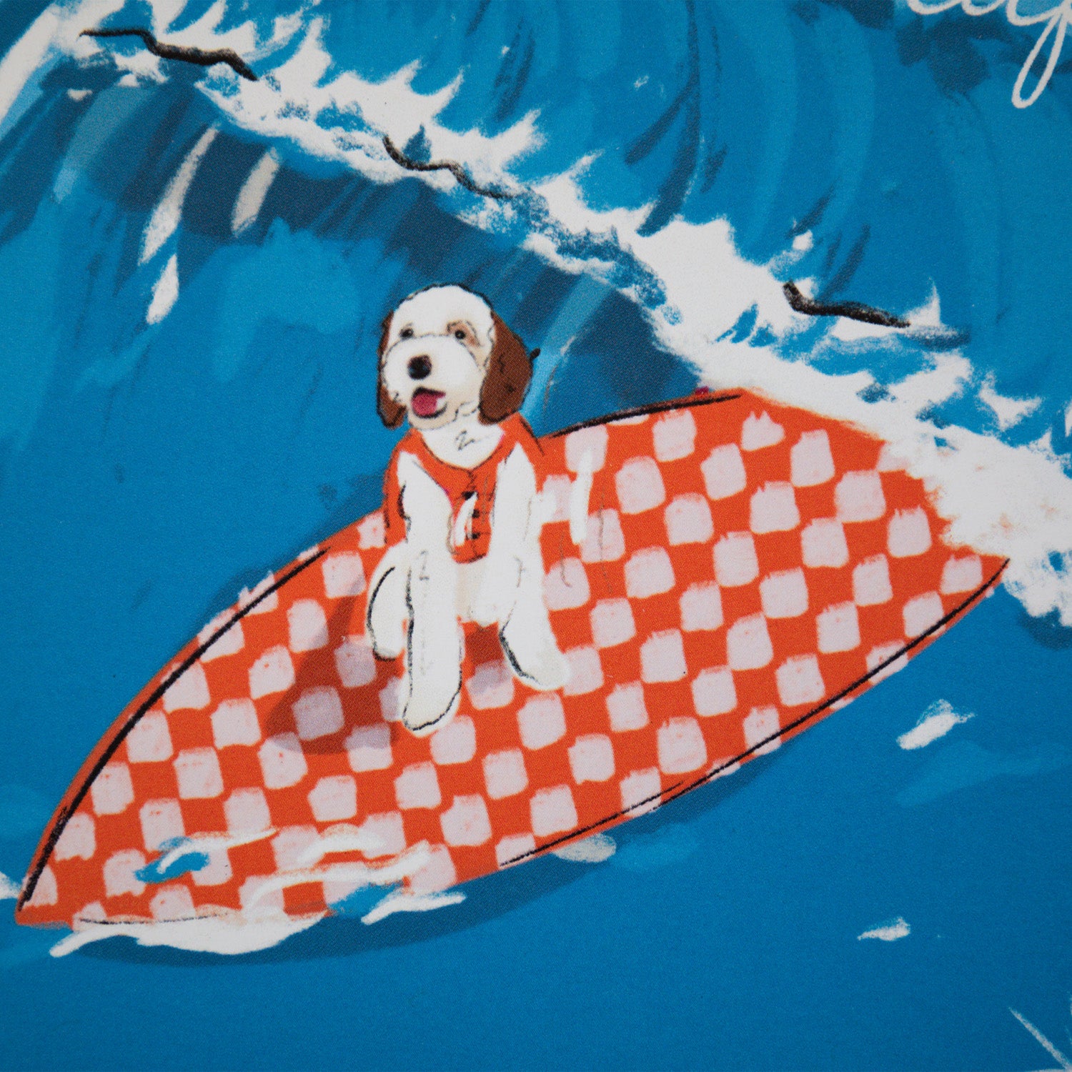 Surfing Cali Pup Greeting Card