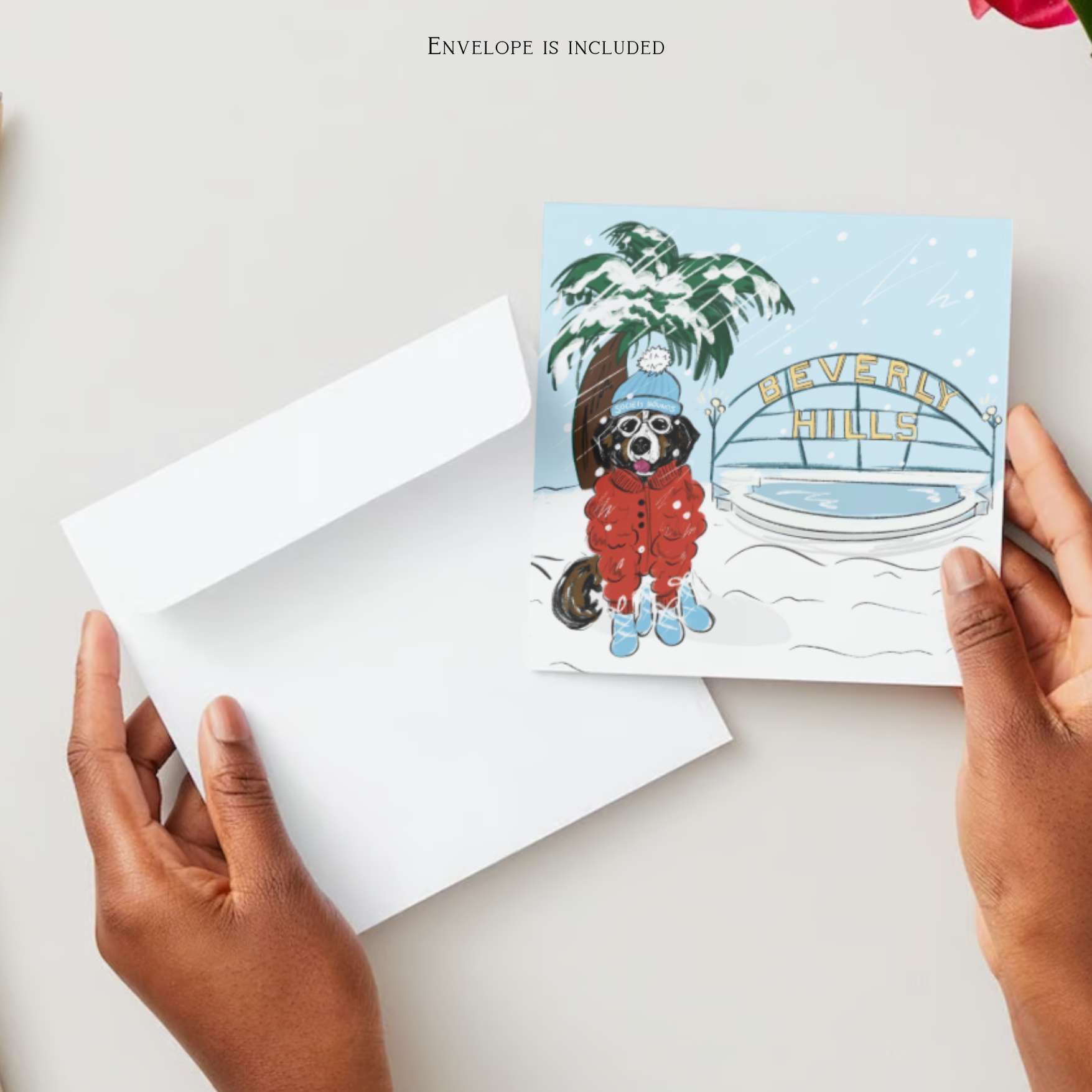 Beverly Hills Winter Wonderland Greeting Card