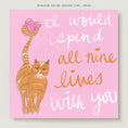 Load image into Gallery viewer, Nine Lives Tabby Cat Greeting Card
