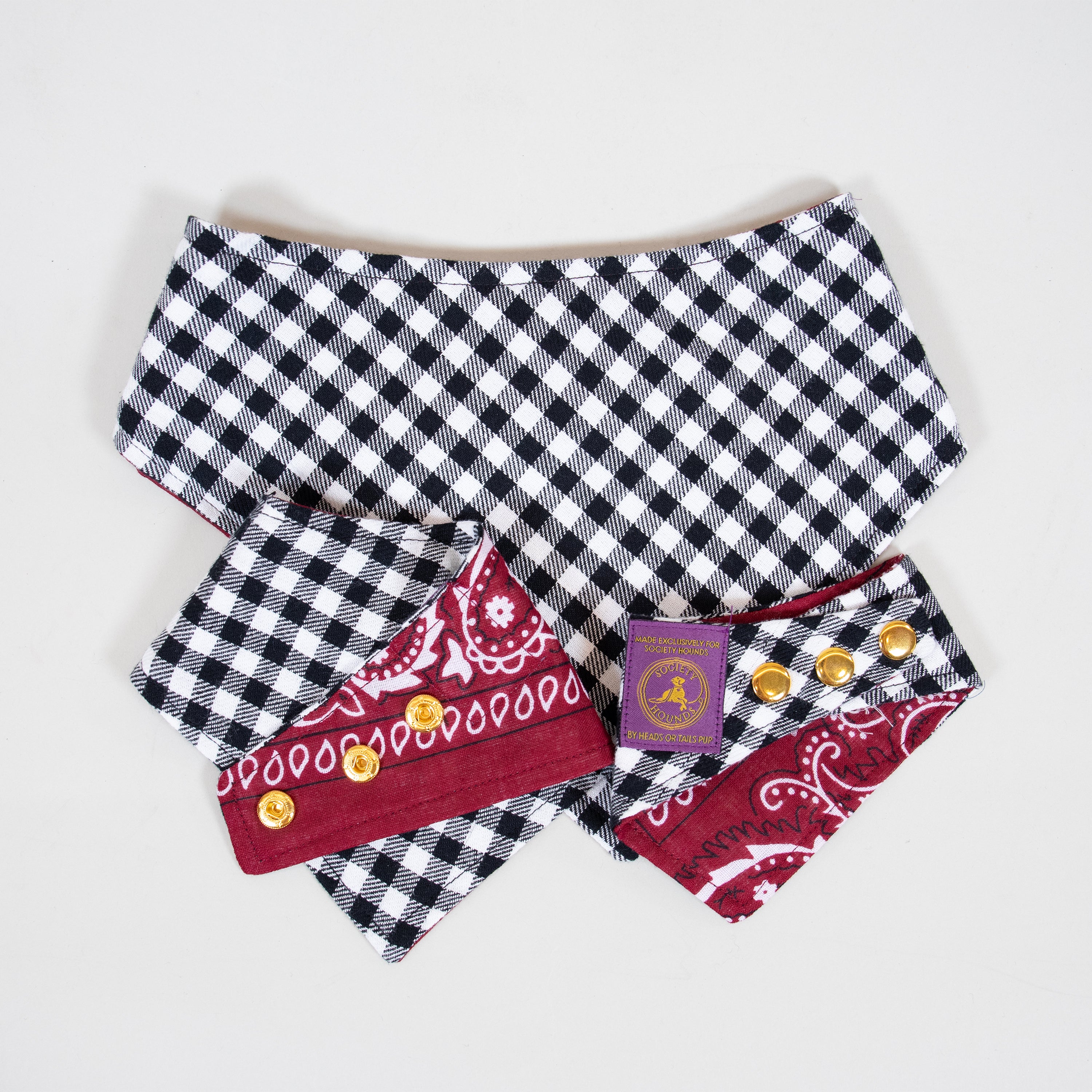 Gingham Reversible Bandanas
