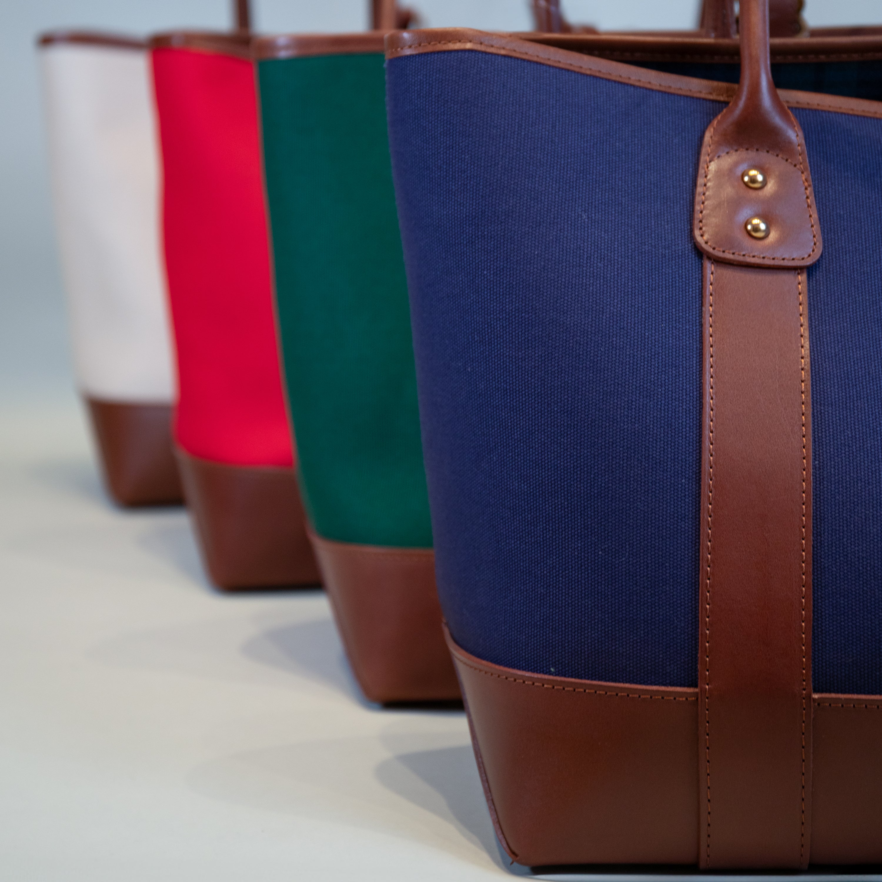 Ralph Lauren Leather & Canvas Polo Tote