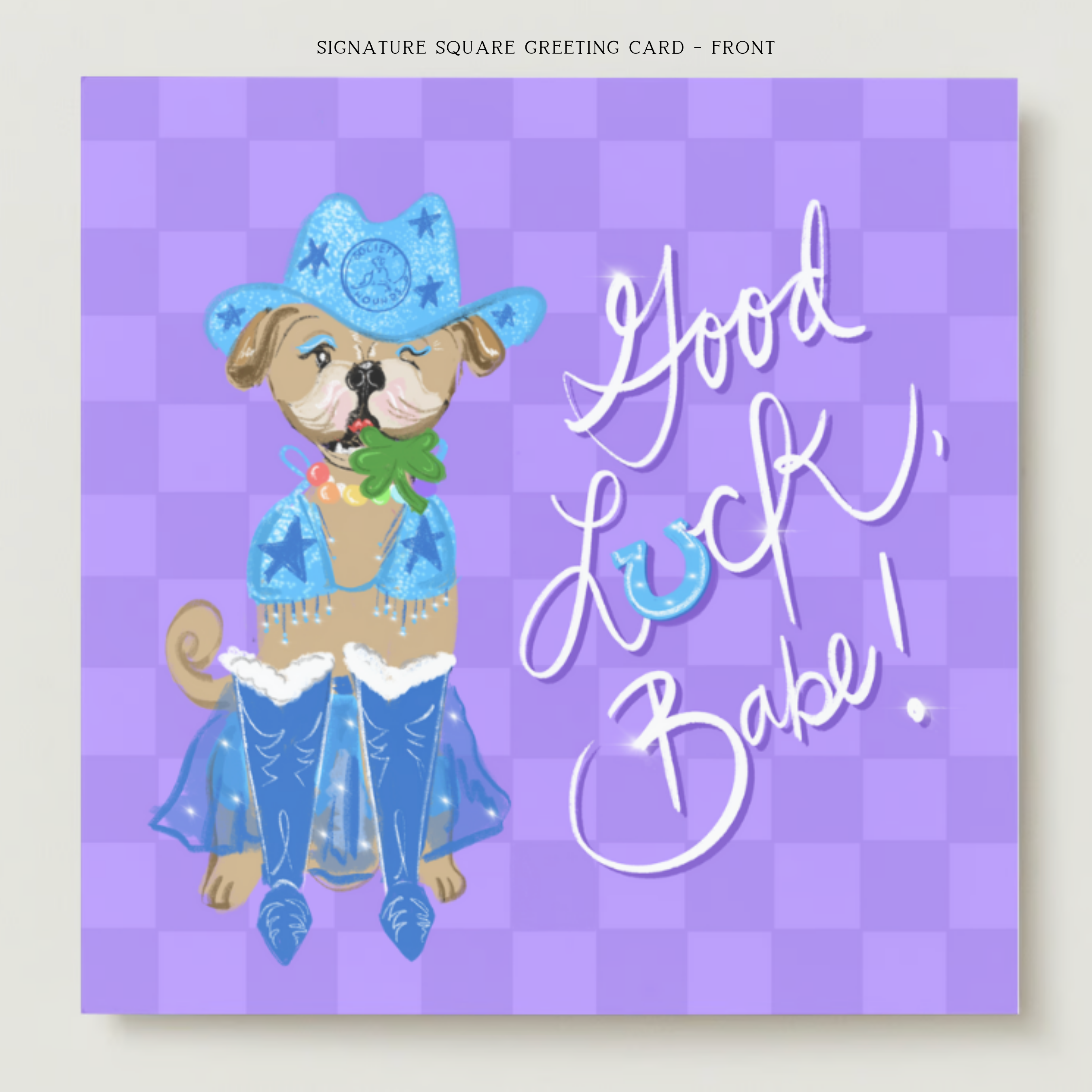 Good Luck, Babe Greeting Card!