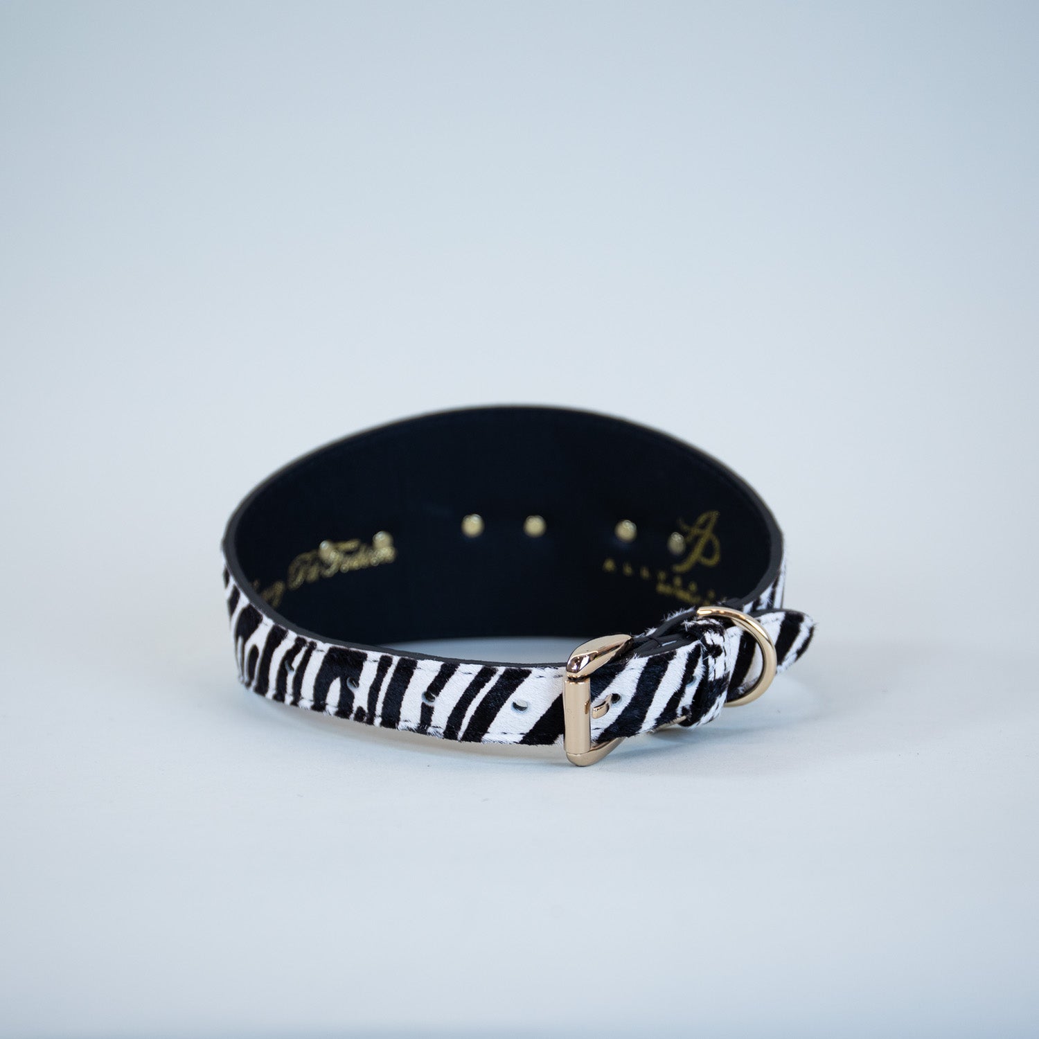 Zebra Hair on Hide Collar