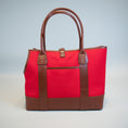 Load image into Gallery viewer, Ralph Lauren Leather & Canvas Polo Tote
