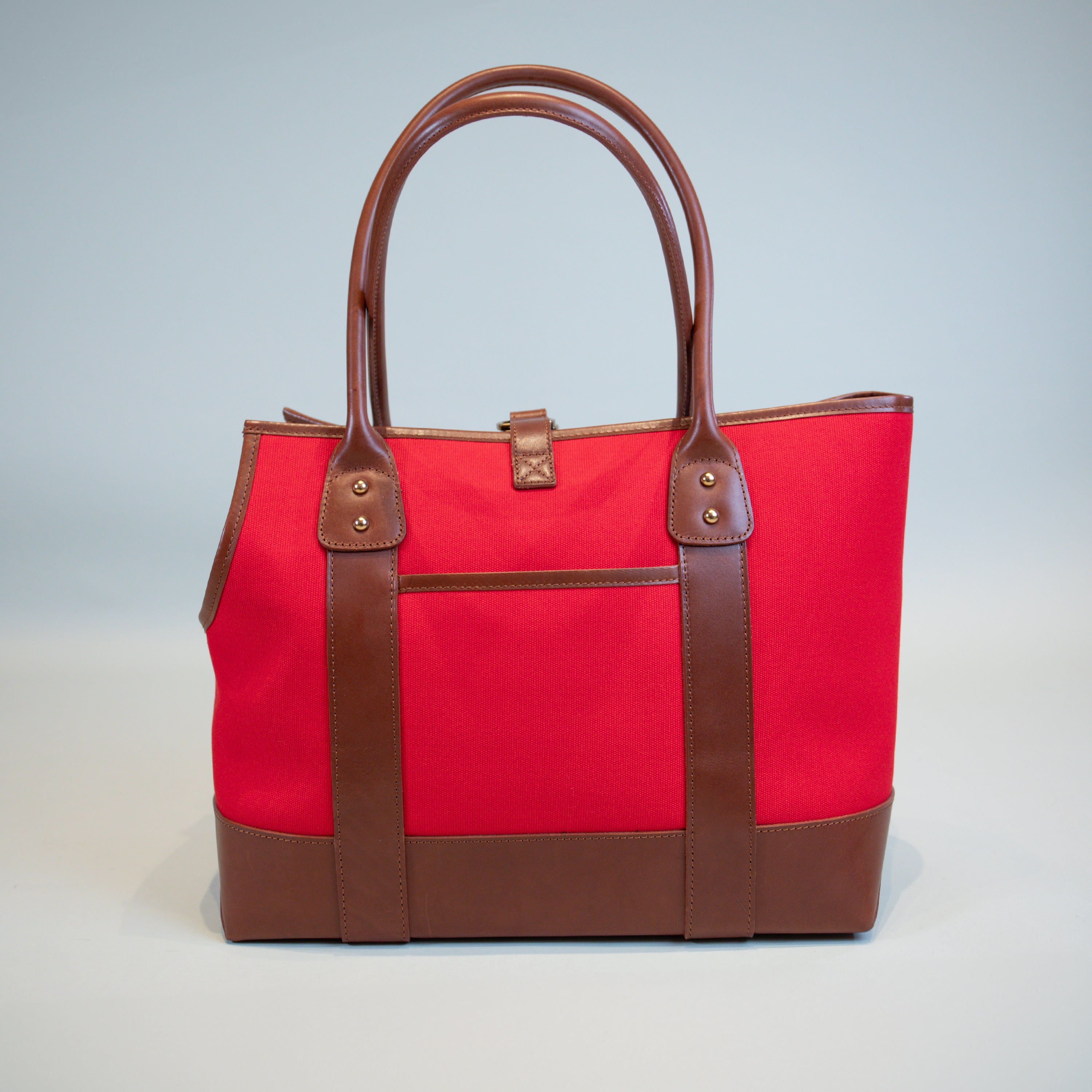 Ralph Lauren Leather & Canvas Polo Tote