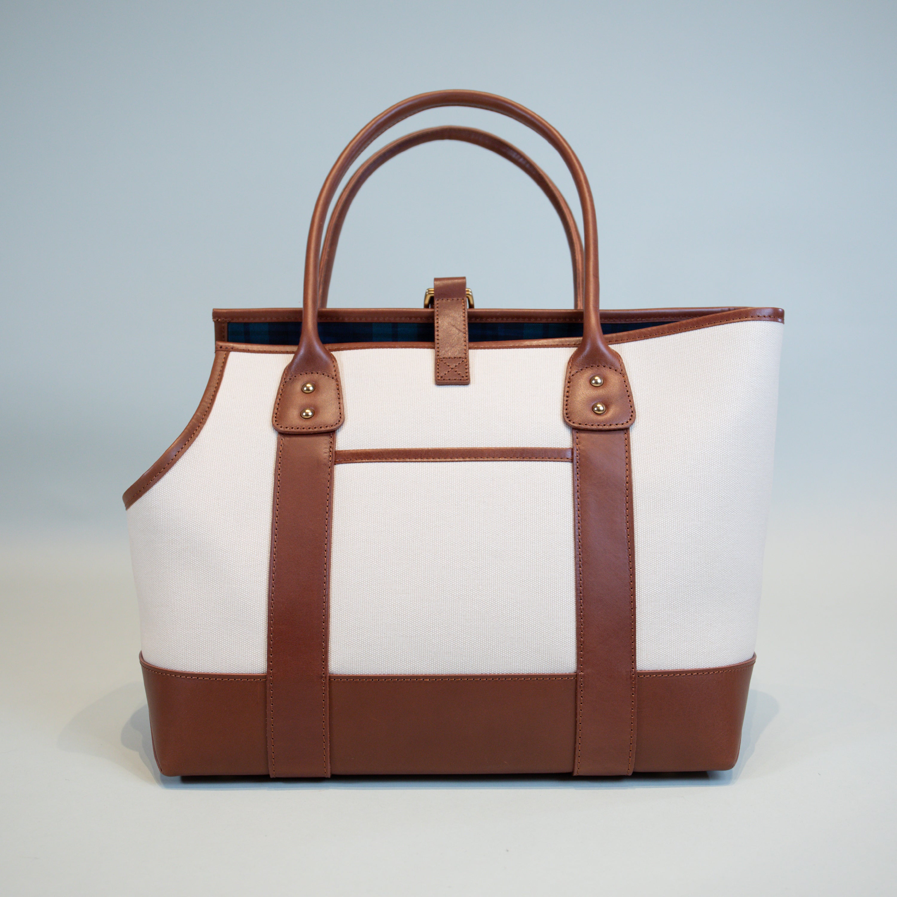 Ralph Lauren Leather & Canvas Polo Tote