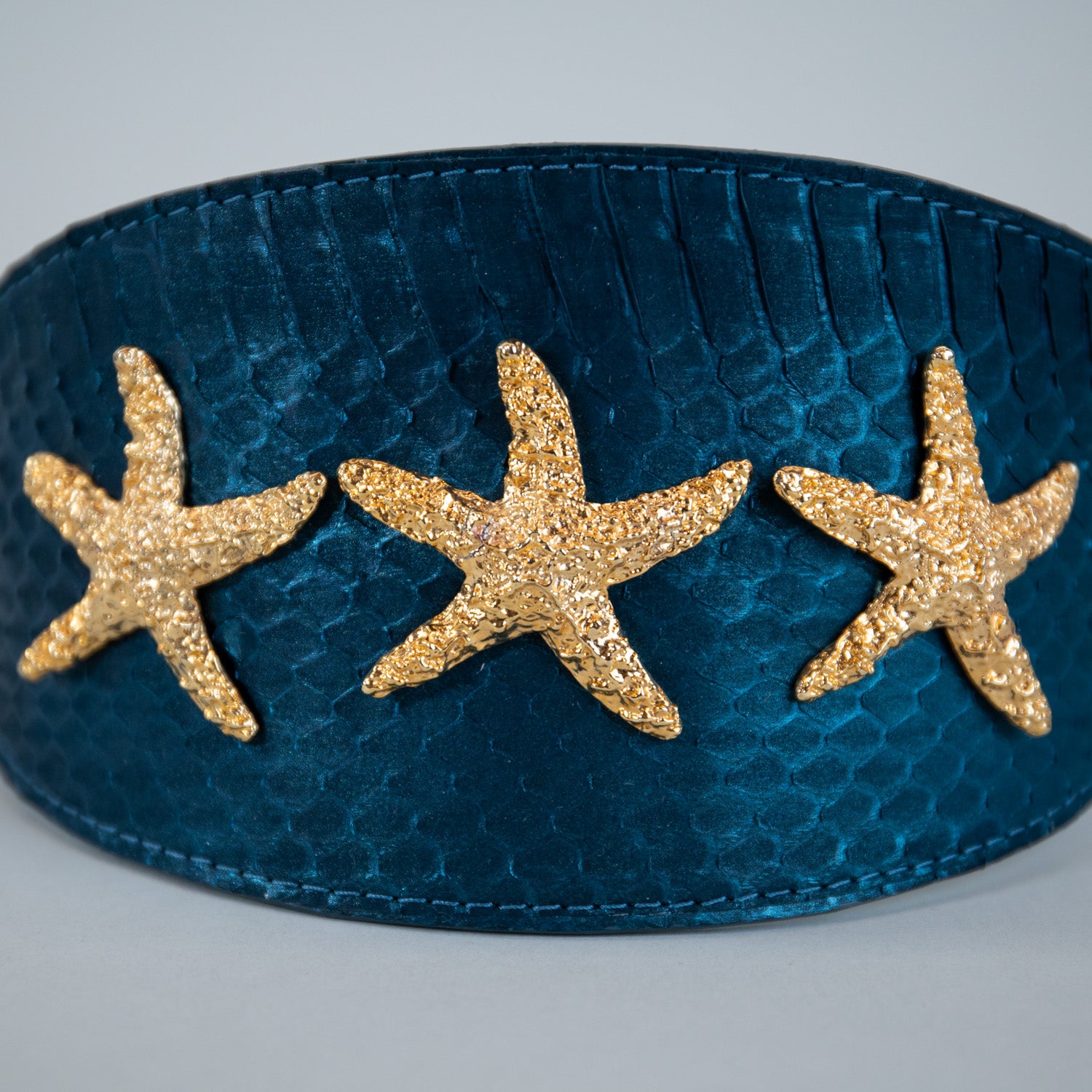 24k gold Starfish on a Tilapia embossed collar