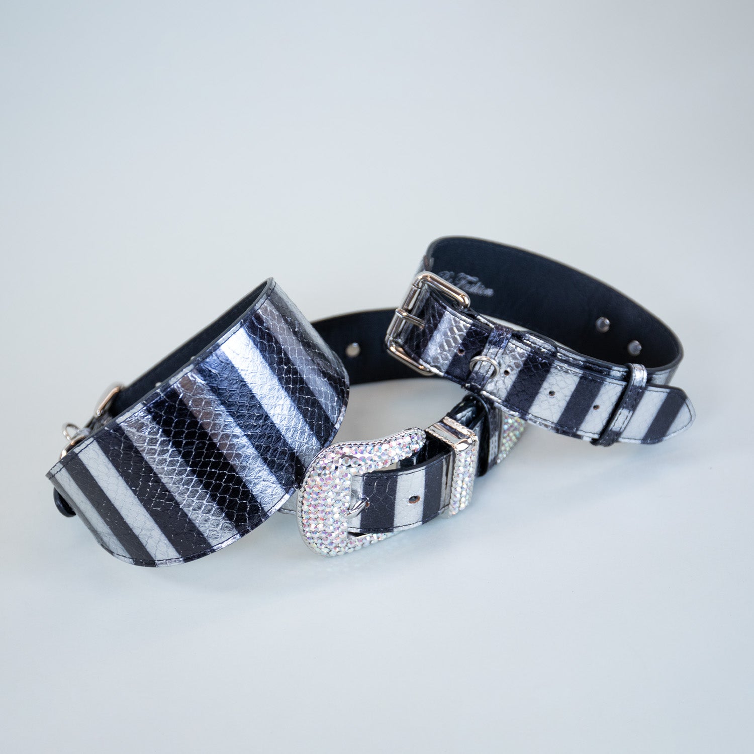 Zebra Crossing Leather Collars