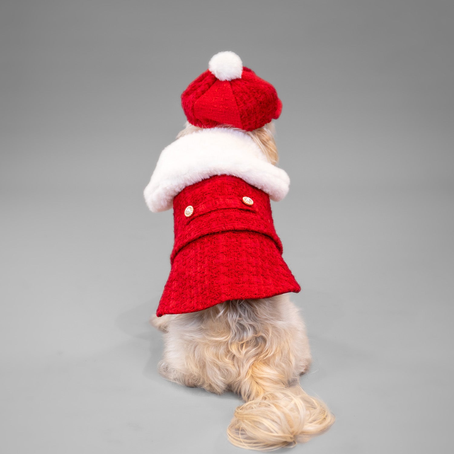 The Antoinette Overcoat Holiday Crimson