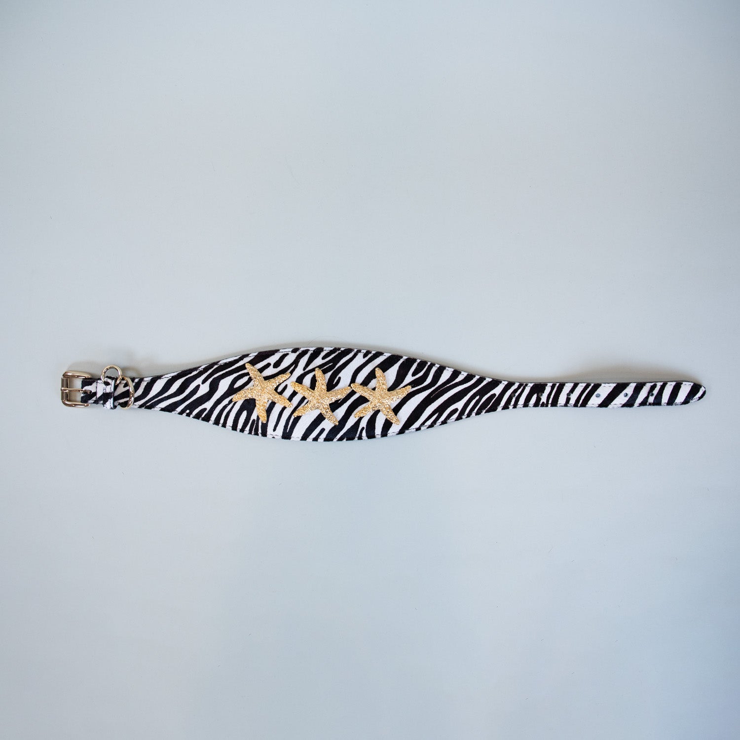 Zebra Hair on Hide Collar