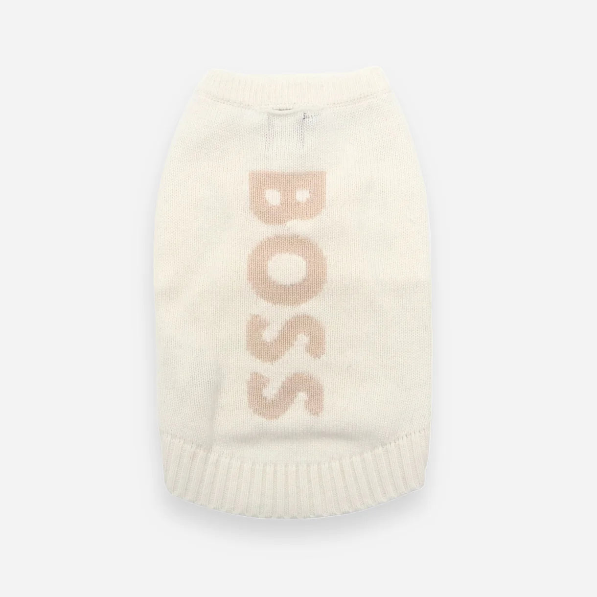 Cute dog sweater with Hugo Boss branding