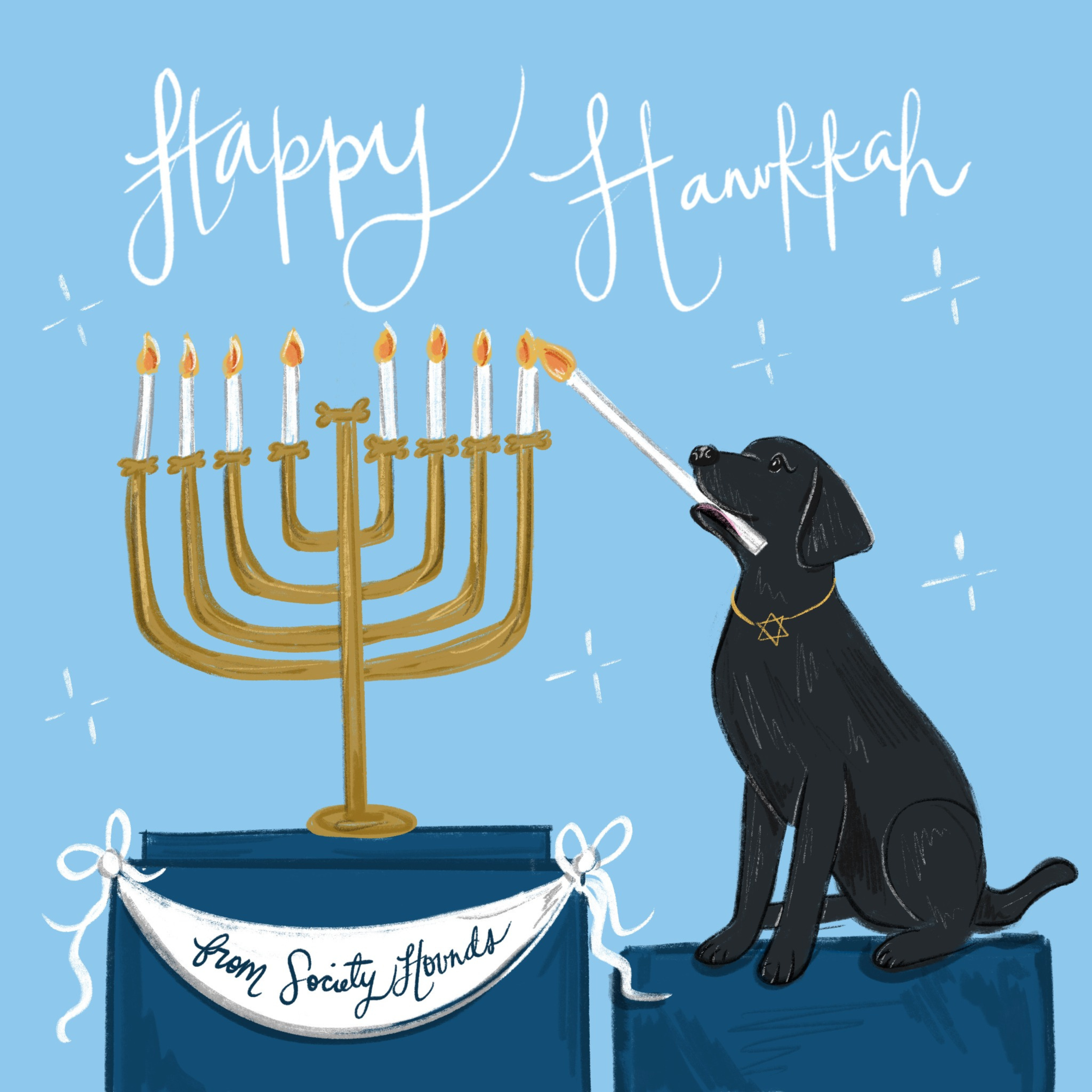 Happy Hanukkah Greeting Card