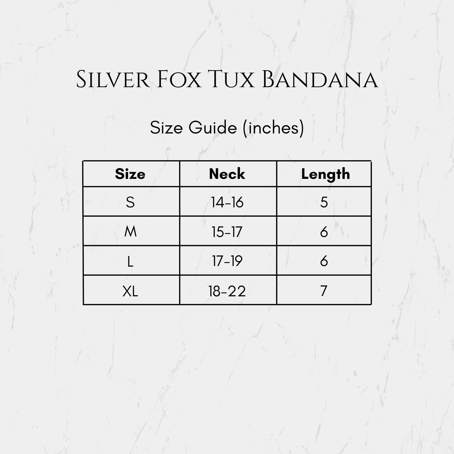 Silver Fox Tux Bandana