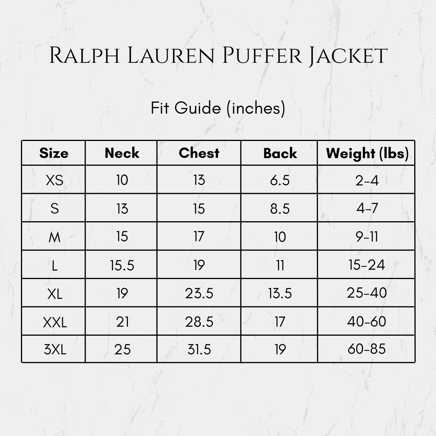 Ralph Lauren Puffer Dog Jacket