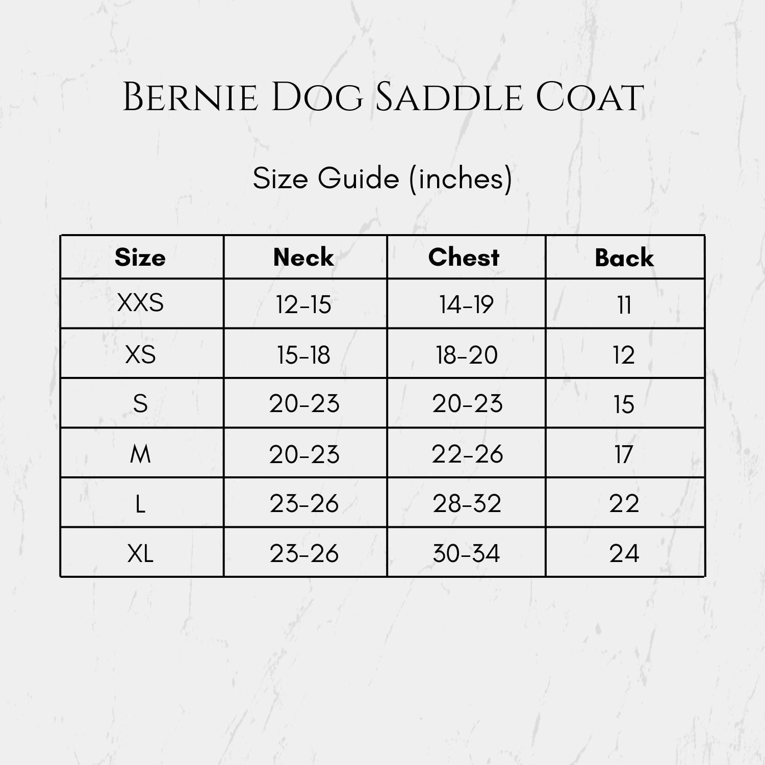 Bernie Dog Saddle Coat