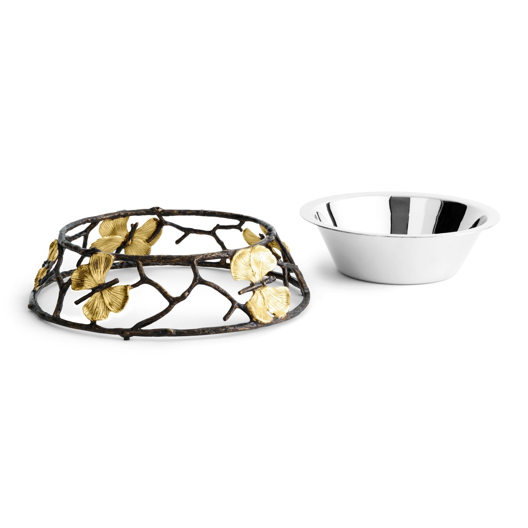 Bullion Butterfly Dog Bowl